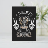 Ik heb meer koffiecadeaus nodig voor halloween bedankkaart (Staand voorkant)