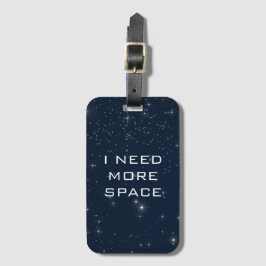 Ik heb meer ruimte nodig. bagagelabel