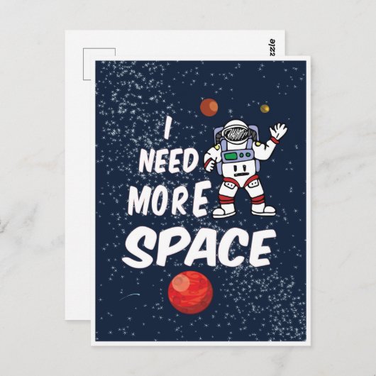 Ik heb meer ruimte nodig, briefkaart (Voorkant / Achterkant)