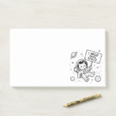 Ik heb meer ruimte nodig Funny Cat Astronaut Post-it® Notes (Op bureau)