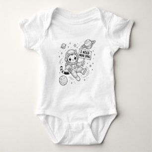 Ik heb meer ruimte nodig Funny Cat Astronaut Romper