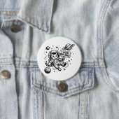 Ik heb meer ruimte nodig Funny Cat Astronaut Ronde Button 7,6 Cm (In situ)