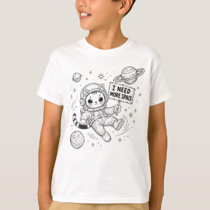 Ik heb meer ruimte nodig Funny Cat Astronaut T-shirt
