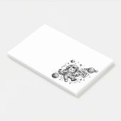 Ik heb meer ruimte nodig grappige kat astronaut post-it® notes (Schuin)