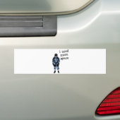 Ik heb meer ruimteastronaut nodig bumpersticker (Op auto)