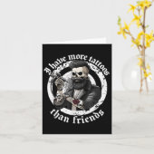 Ik heb meer Tattoos dan vrienden Tattoos verslaafd Kaart (Gele Bloem)