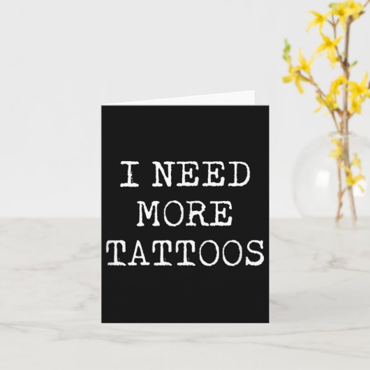 Ik heb meer Tattoos nodig Kaart (Gele Bloem)