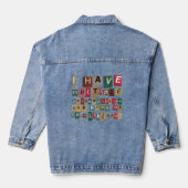 Ik heb meerdere persoonlijkheden en geen van hen denim jacket (Achterkant)