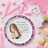 "Ik heb meerdere persoonlijkheden, maar het is oké Papieren Bordje (Feest)