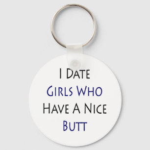 Ik heb meisjes met een mooie knop gegeten sleutelhanger
