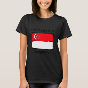 Ik heb mensen in Singapore Singaporese vlag T-shirt