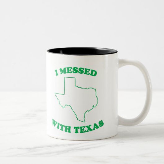 Ik heb met Texas gebeld Tweekleurige Koffiemok (Rechts)