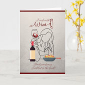 Ik heb met wijn gegoten... blanco kaart (Gele Bloem)