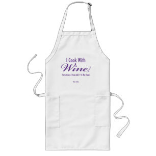 "Ik heb met wijn gewerkt" lang Apron Schort