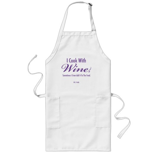 "Ik heb met wijn gewerkt" lang Apron Schort (Voorkant)