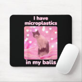 Ik Heb Microplastics In Mijn Roze Kat Meme Dank Me Muismat (Met muis)