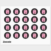 Ik Heb Microplastics In Mijn Roze Kat Meme Dank Me Ronde Sticker (Vel)
