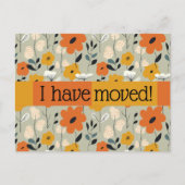 Ik heb midden eeuw bloemenaankondiging verplaatst briefkaart (Voorkant)