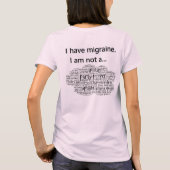 Ik heb migraine. t-shirt (Achterkant)