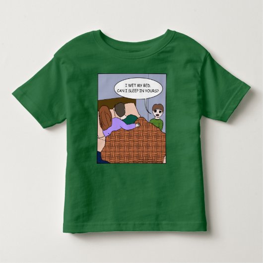 Ik heb mijn bed nat... kinder shirts (Voorkant)