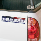 Ik heb mijn bedrijf gebouwd - Romney Ryan Bumpersticker (Op Truck)