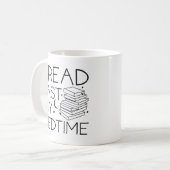 Ik heb mijn bedtijd gelezen koffiemok (Voorkant links)