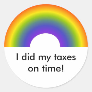 Ik heb mijn belastingen op tijd betaald! sticker