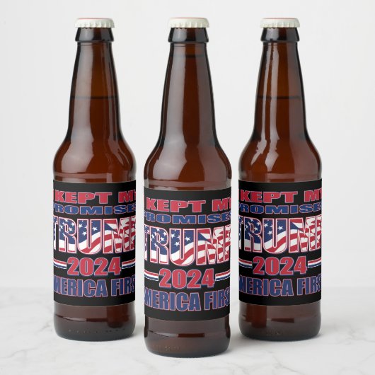 Ik heb mijn beloften nagekomen - Trump 2024 Bier Etiket (Flessen)