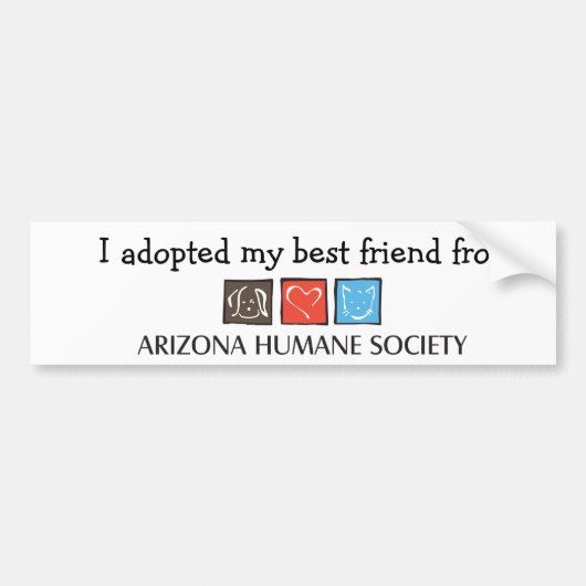 Ik heb mijn beste vriend Bumpersticker aangenomen (Voorkant)