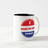 Ik heb mijn bike vandaag doorzocht tweekleurige koffiemok (Voorkant rechts)