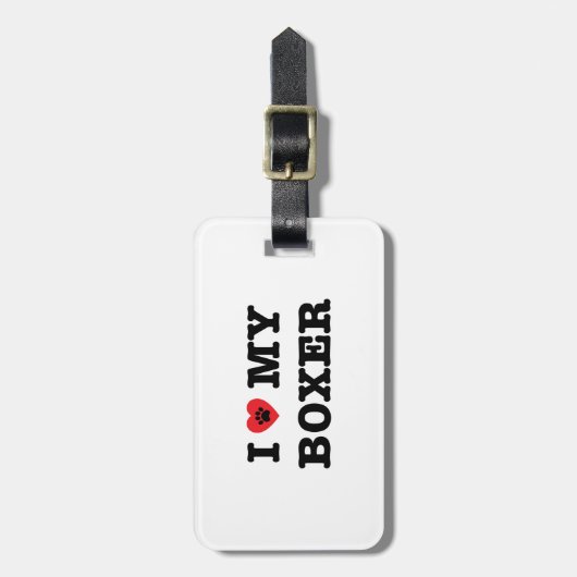 Ik heb mijn Boxer Bagagelabel (Voorkant verticaal)