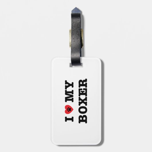Ik heb mijn Boxer Bagagelabel (Achterkant verticaal)
