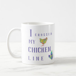 Ik heb mijn Chicken Line Fun Colorful Animal Art d Koffiemok
