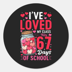 Ik heb mijn Cl 67 dagen lang liefgehad op Valentij Ronde Sticker