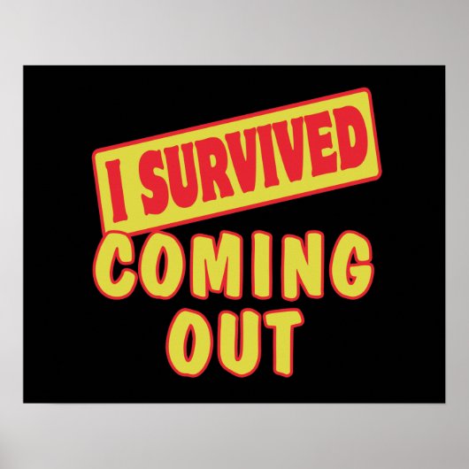 IK HEB MIJN COMING OUT OVERLEEFD POSTER (Voorkant)