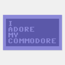 Ik heb mijn Commodore (versie C64) bewonderd Rechthoekige Sticker