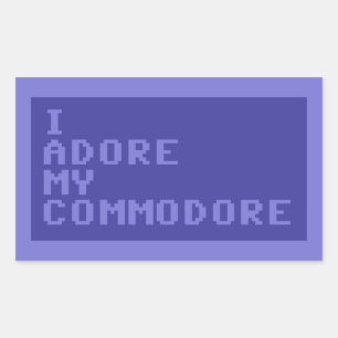 Ik heb mijn Commodore (versie C64) bewonderd Rechthoekige Sticker