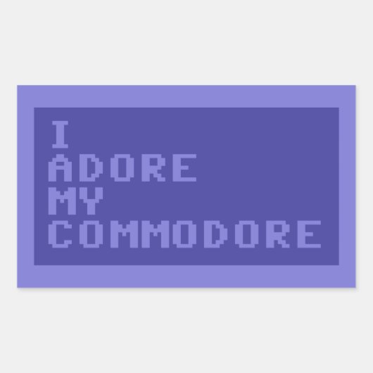 Ik heb mijn Commodore (versie C64) bewonderd Rechthoekige Sticker (Voorkant)