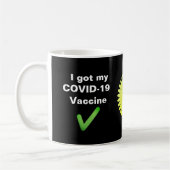 Ik heb mijn COVID-19 vaccin. Button Koffie-Mok Koffiemok (Links)