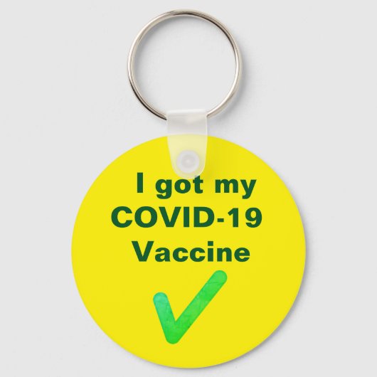 Ik heb mijn COVID-19 vaccin. Button Sleutelhanger (Voorkant)