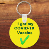 Ik heb mijn COVID-19 vaccin. Button Sleutelhanger (Voorkant)