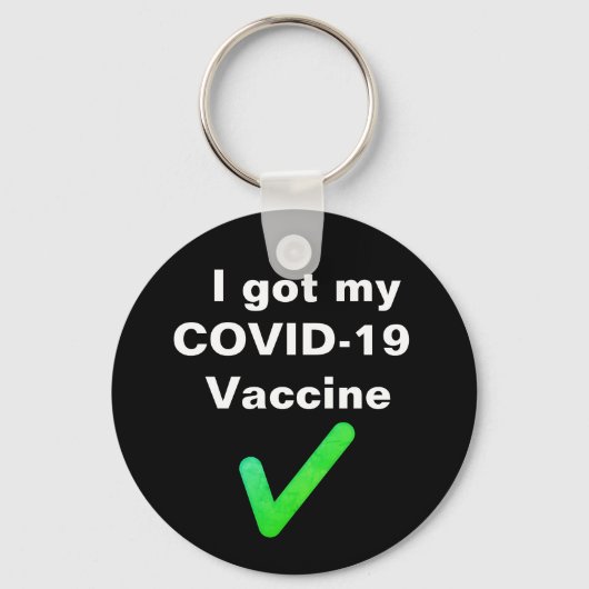 Ik heb mijn COVID-19 vaccin. Button Sleutelhanger (Voorkant)