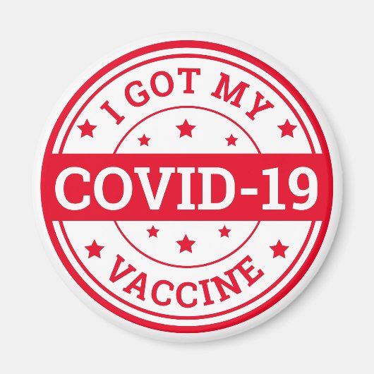 Ik heb mijn Covid-19 vaccin Magneet (Voorkant)