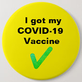 Ik heb mijn COVID-19 vaccin. Ronde Button 6,0 Cm (Voorkant)