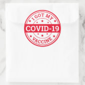 Ik heb mijn Covid-19 vaccin Ronde Sticker (Tas)