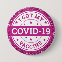 Ik heb mijn Covid-19-vaccin Roze Glitters