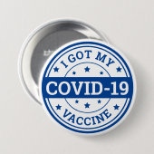 Ik heb mijn Covid-19-vaccinatie gehad Ronde Button 7,6 Cm (Voorkant /achterkant)