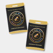 Ik heb mijn Covid-vaccin Zakelijk Logo Badge (Voor- en achterkant)