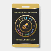 Ik heb mijn Covid-vaccin Zakelijk Logo Badge (Achterkant)