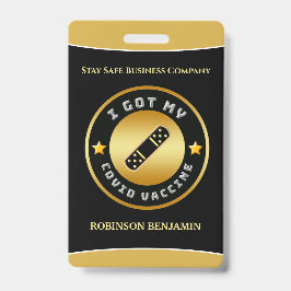 Ik heb mijn Covid-vaccin Zakelijk Logo Badge